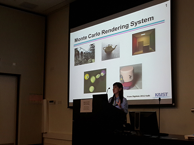 Soomin gave her talk at CAD/Graphics 13