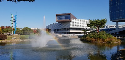 Rainbow at the pond of ducks