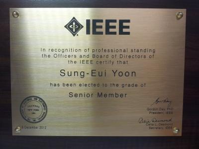 Prof. Yoon is elevated to IEEE senior member.